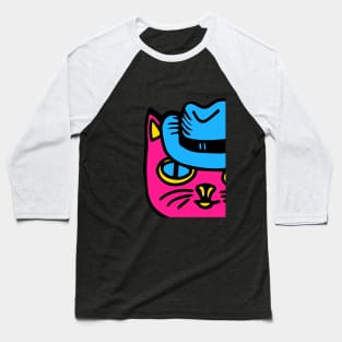 Cat in pansexual pride colors Baseball T-Shirt